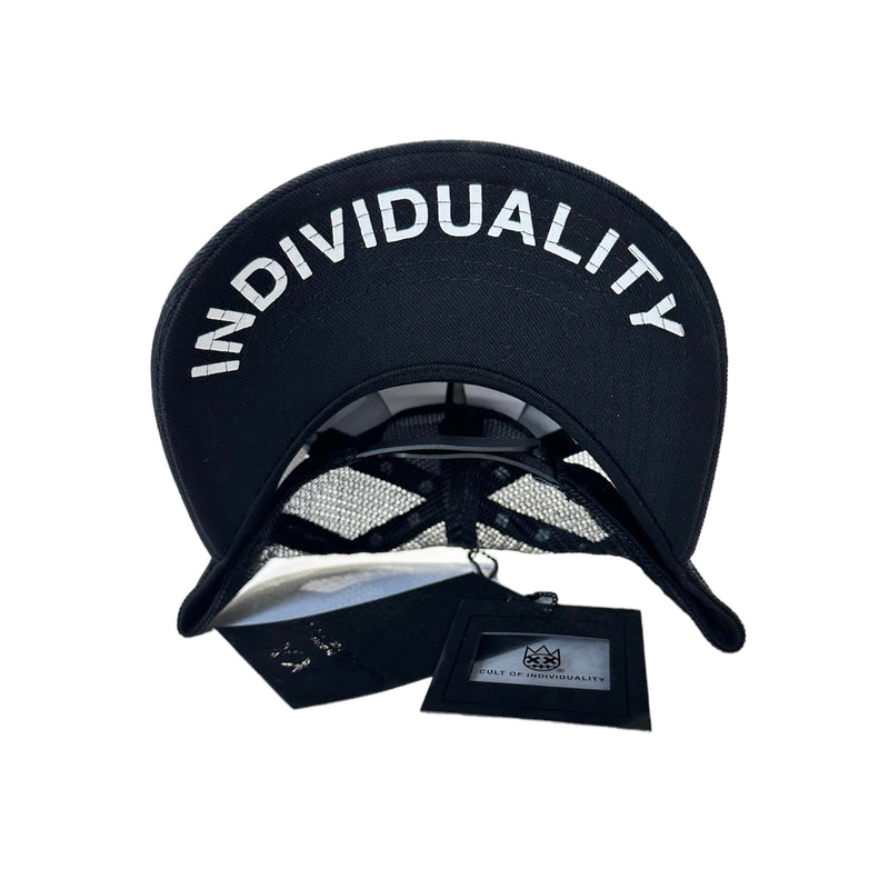Cult Of Individuality Clean Logo Mesh Back Trucker (Black/White) 623BC-CH98