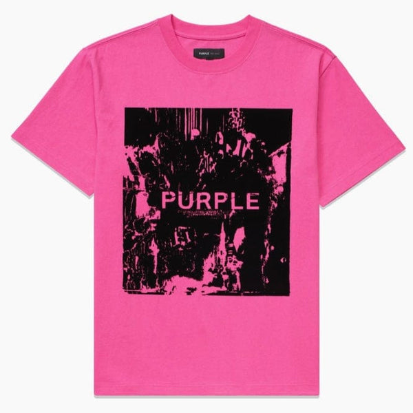 Purple Brand Playback Flock Neon Pink Heavy Jersey SS Tee (Pink)