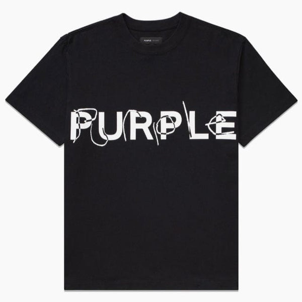 Purple Brand Written Logo Black Beauty Heavy Jersey SS Tee (Black)