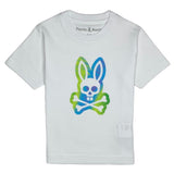 Kids Psycho Bunny Montgomery Graphic Tee (White) B0U948Y1PC