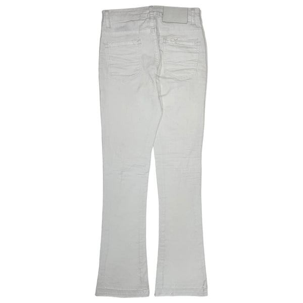 Boys Jordan Craig Martin Stacked Tribeca Twill Pants (White) JTF956RB