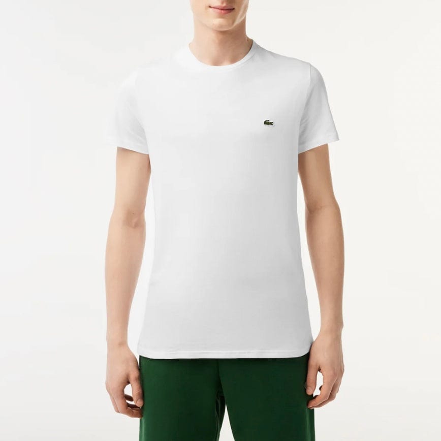 Lacoste Crew Neck Pima Cotton Jersey T Shirt (White) TH6709-51