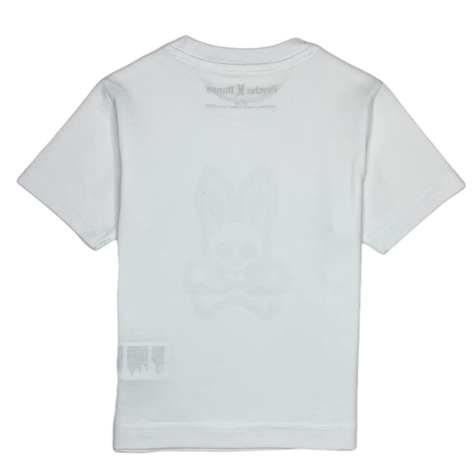 Kids Psycho Bunny Montgomery Graphic Tee (White) B0U948Y1PC