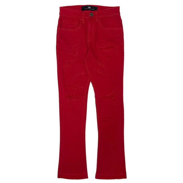 Boys Jordan Craig Martin Stacked Tribeca Twill Pants (Red) JTF956RB