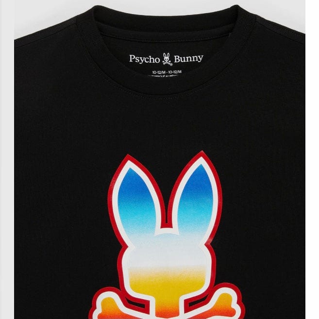 Kids Psycho Bunny Guy Graphic Tee (Black) B0U107Y1PC