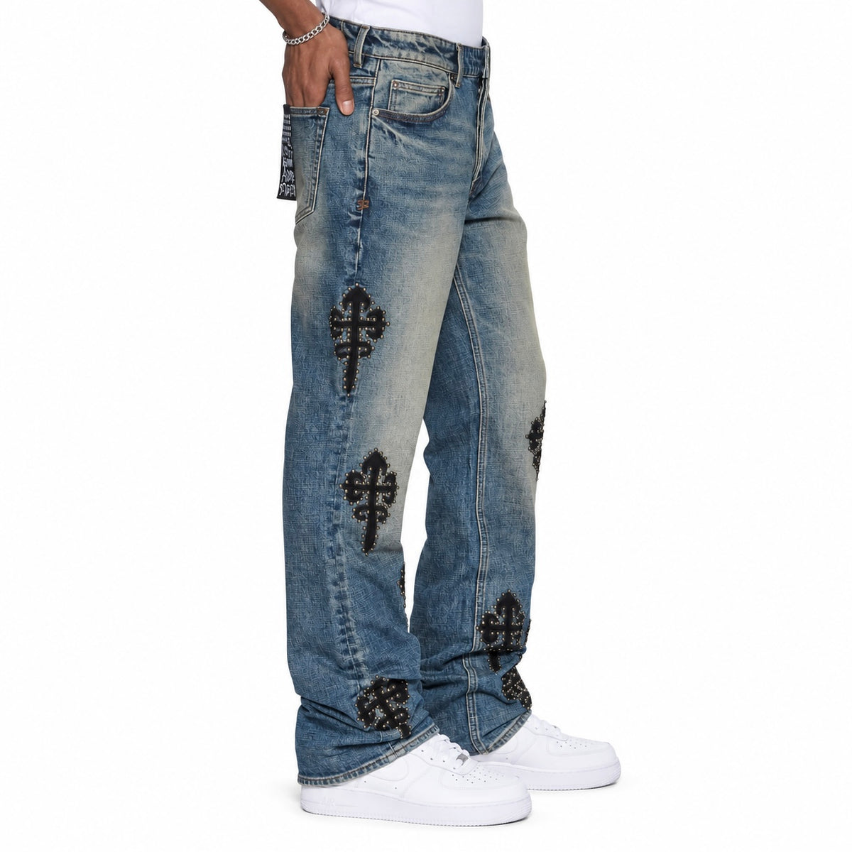 Ksubi Bronko Reup Blue Kaliba Denim Jean (Denim) MFA26DJ112