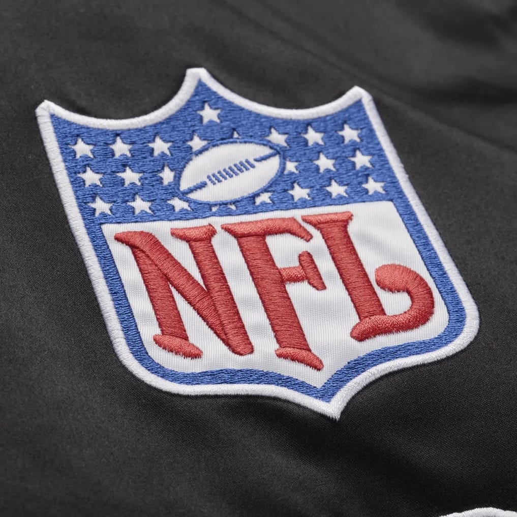 Mitchell & Ness NFL D. Lions Too Maxxed Rally Satin Full-Snap Jacket (Black)