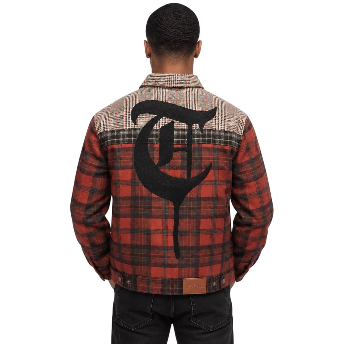 Trnchs Heritage Button Down Shirt (Orange/Multi) TC-C26-6062O