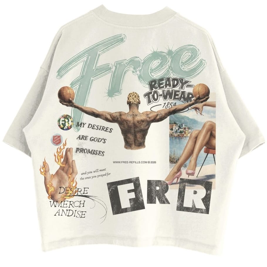 Free Refills The Powder Room Tee (Off White) FR-HOLIDAY26-007
