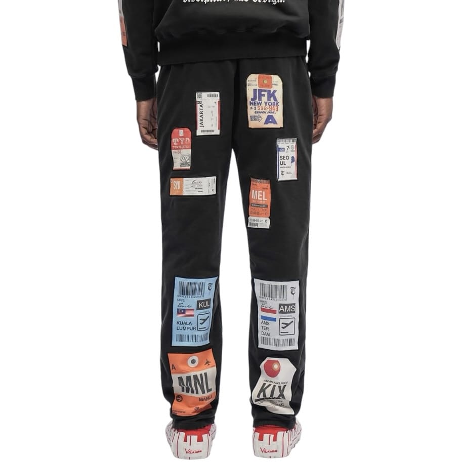 Trnchs Airmail Long Sleeve Crewneck & Pants Set (Black)