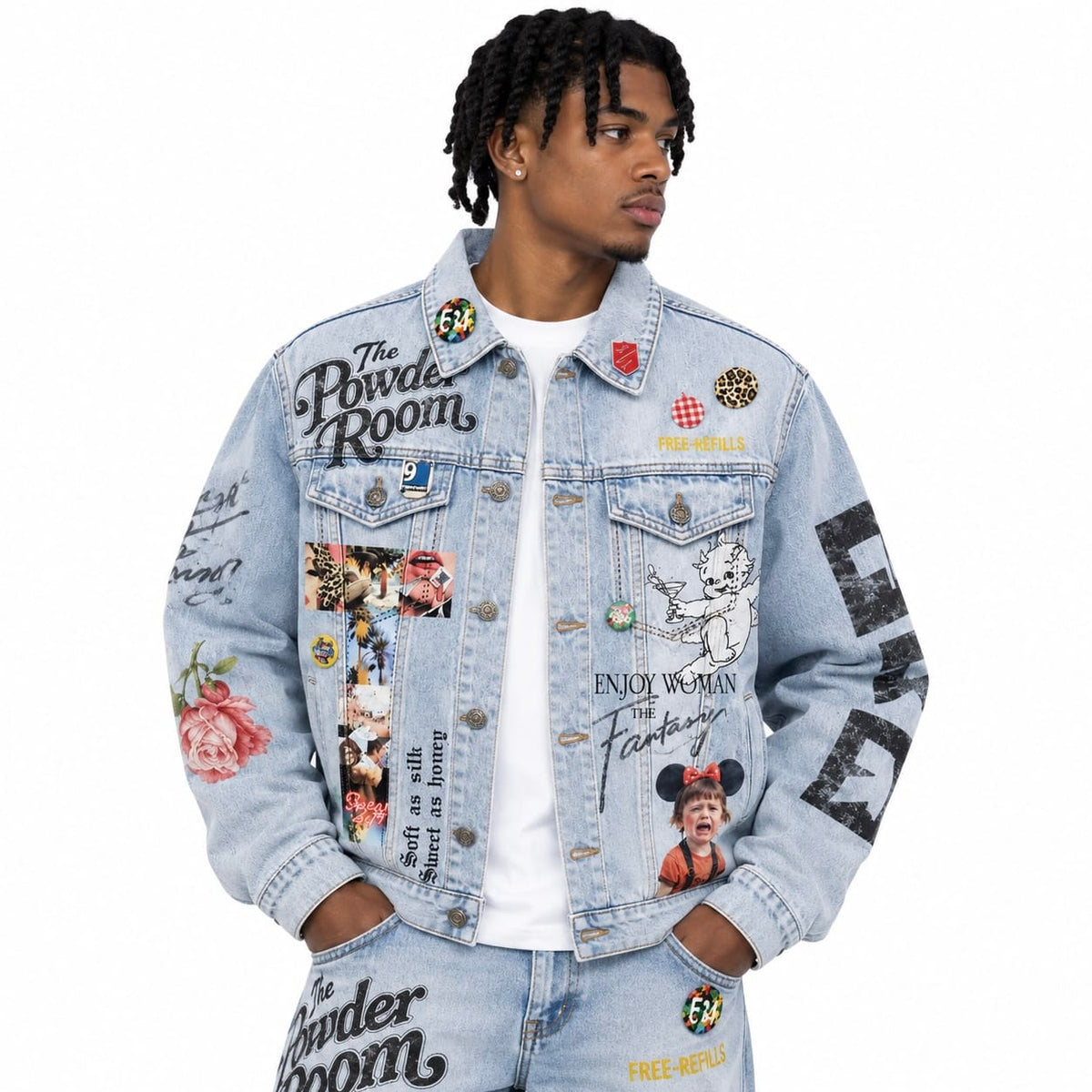Free Refills The Powder Room Jacket (Light Blue) FR-H26-001
