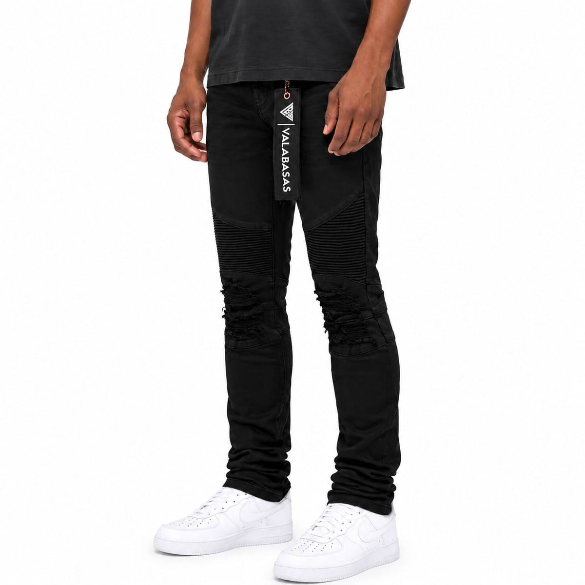 Valabasas Mr. Biker Denim Jean (Black Waxed) VLBS-VJ2-1065