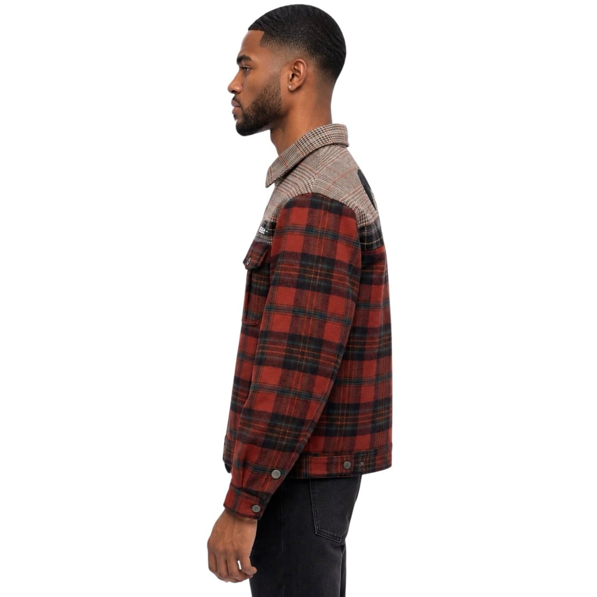 Trnchs Heritage Button Down Shirt (Orange/Multi) TC-C26-6062O