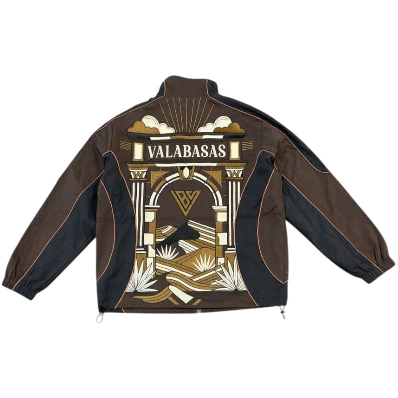 Valabasas Palms Zip Up Track Jacket (Brown) VLBS-VHD1-1022