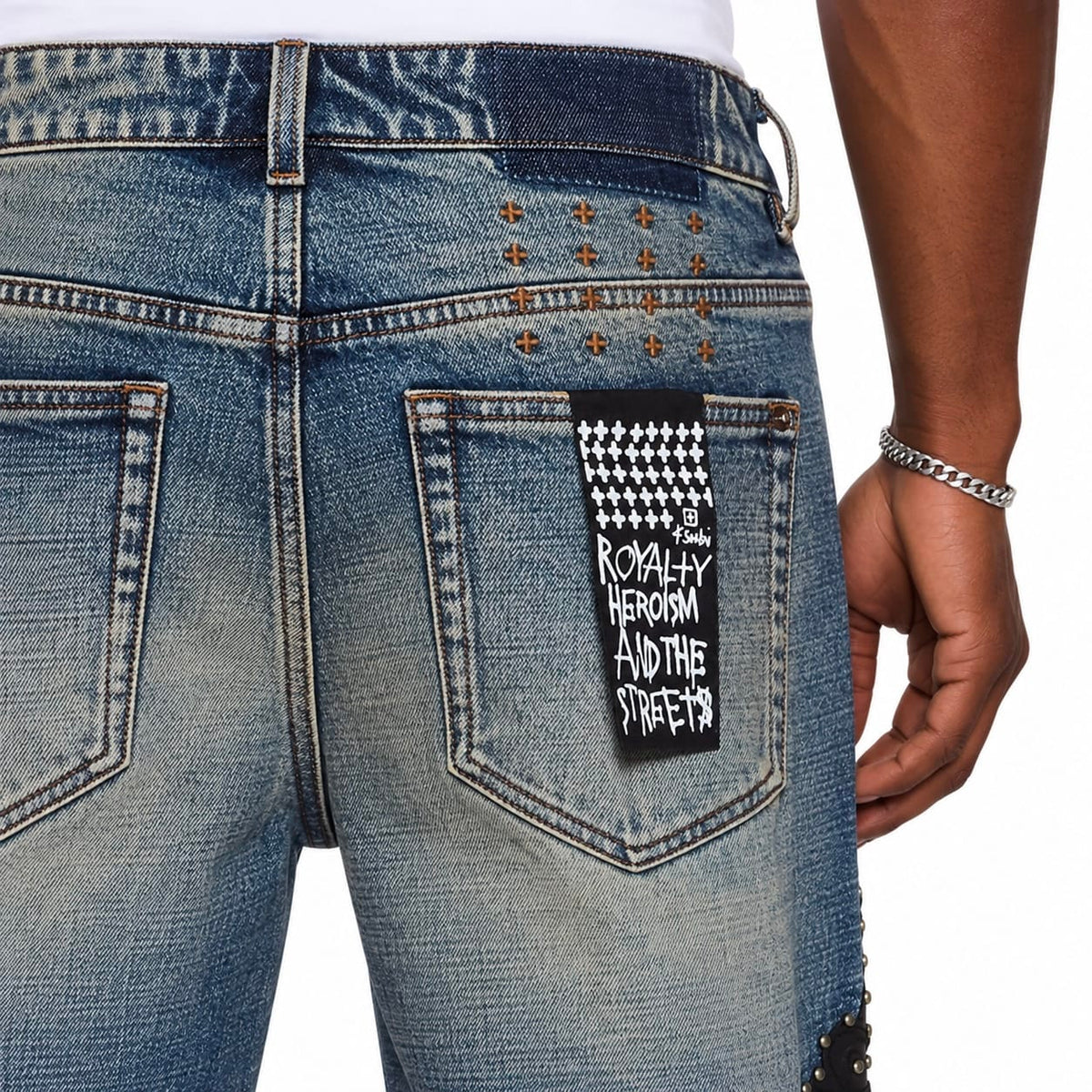 Ksubi Bronko Reup Blue Kaliba Denim Jean (Denim) MFA26DJ112