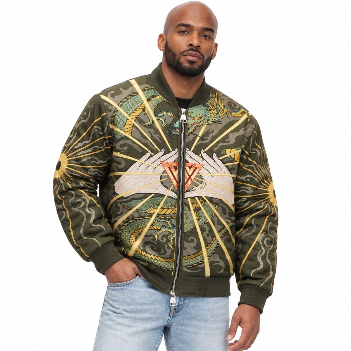 Valabasas Po Full Zip Jacket (Olive) VLBS-VJK1-1095