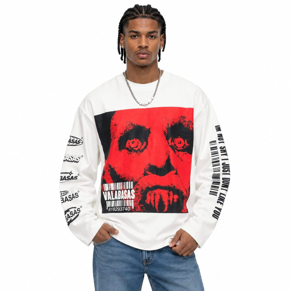 Valabasas Shy Long Sleeve Tee (White) VLBS-VCR1-1012