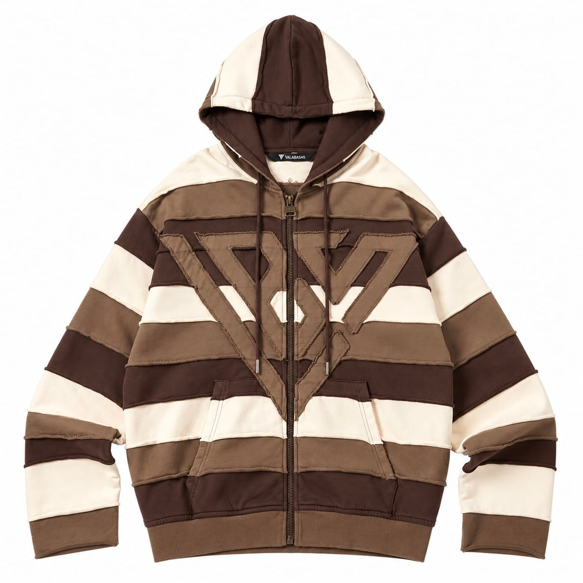 Valabasas Reimagined Zip Up Hooded Jacket (Brown) VLBS-VJK-26001