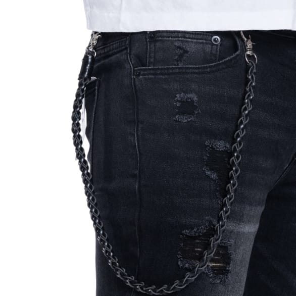 Midnight Black Ankh Denim (Black Bandana) MB-017