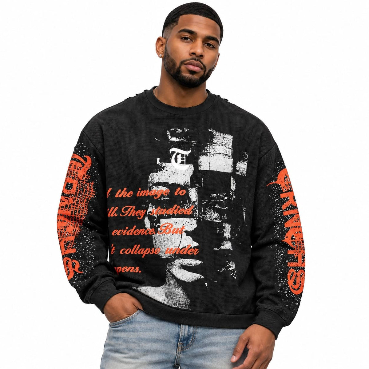 Trnchs Sharpened Identity Crewneck (Black) TC-C26-6014