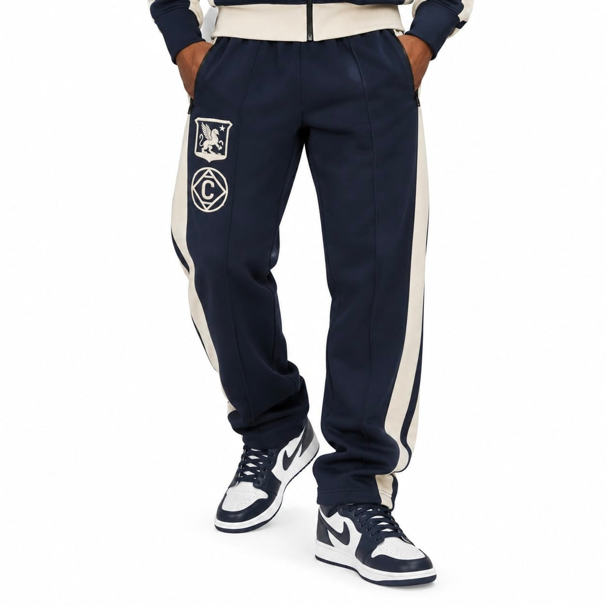 Criminal Damage Panel FC Track Top & Pants Set (Navy)