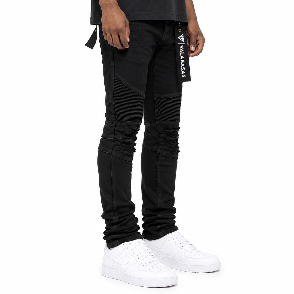 Valabasas Mr. Biker Denim Jean (Black Waxed) VLBS-VJ2-1065