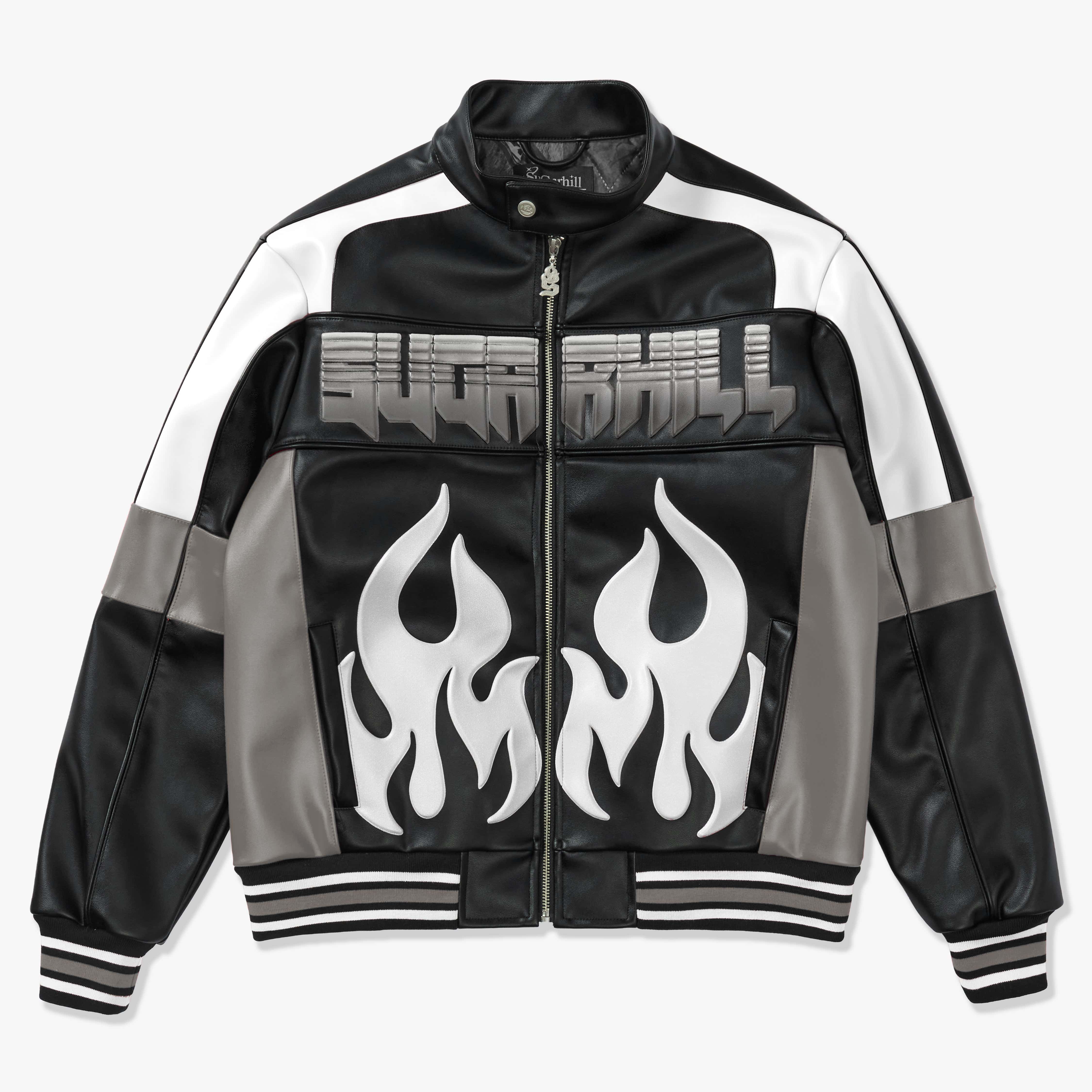 "Alchemy" Racer Jacket (black/white)
