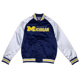 Mitchell & Ness University Of Michigan Primetime LW Satin Jacket (Navy)