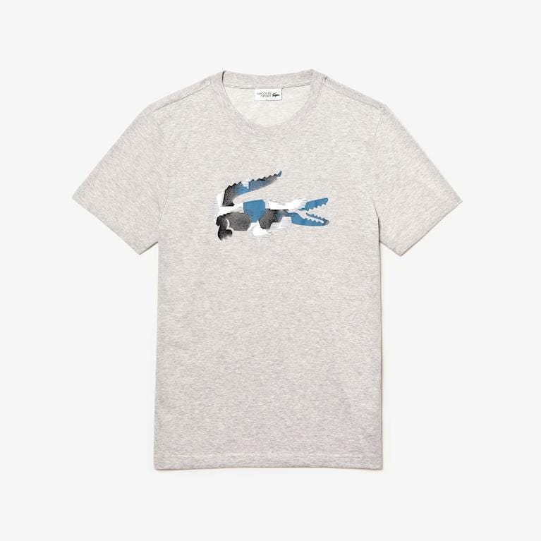 Lacoste Camo Croc T-Shirt (Grey) - TH8449