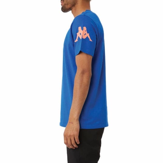 Kappa Authentic Paroo T Shirt (Blue/Lime-Orange/Grey) 34155EW