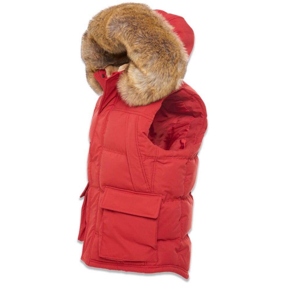 Jordan Craig Yukon Fur Lined Puffer Vest (Red) 9371V