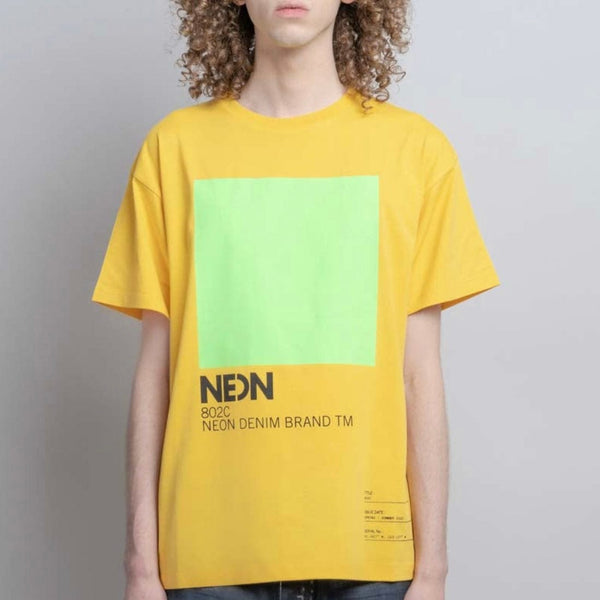 Neon yellow 2024 denim shirt