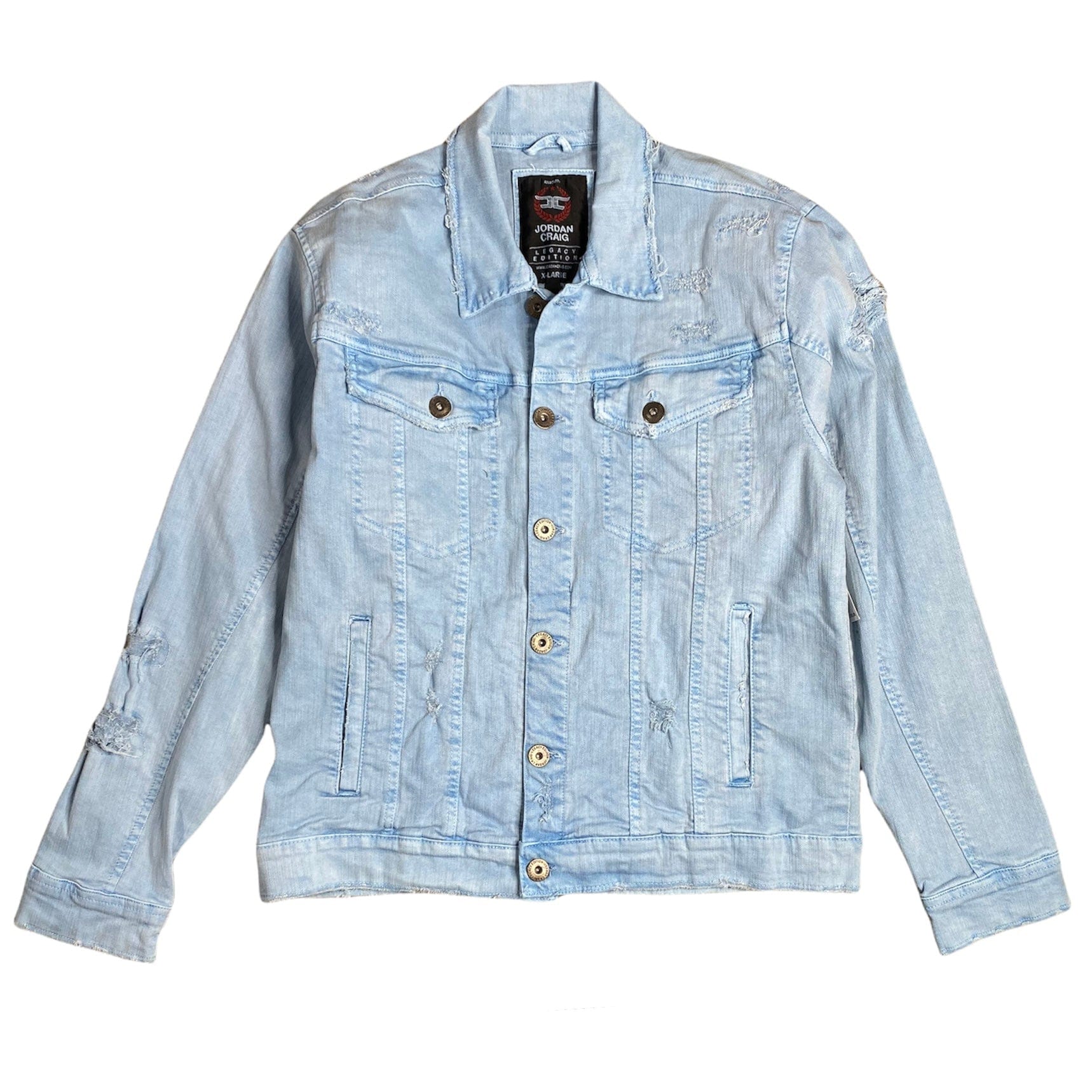 Jordan Craig Mercer Pleated Denim Jacket (Baby Blue) - 91339