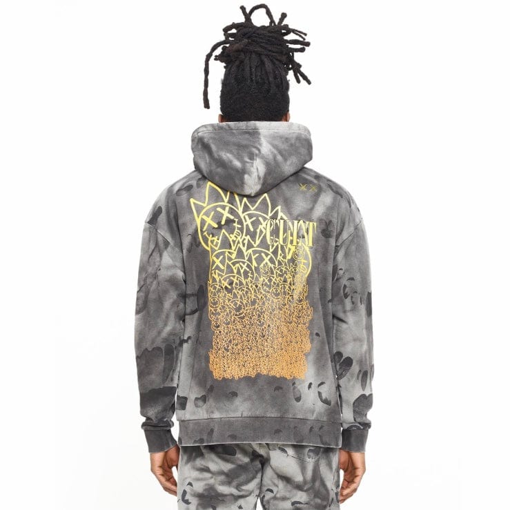 Cult Of Individuality Novelty Pullover Hoodie (Charcoal Tie Dye) 621B11-HP25A