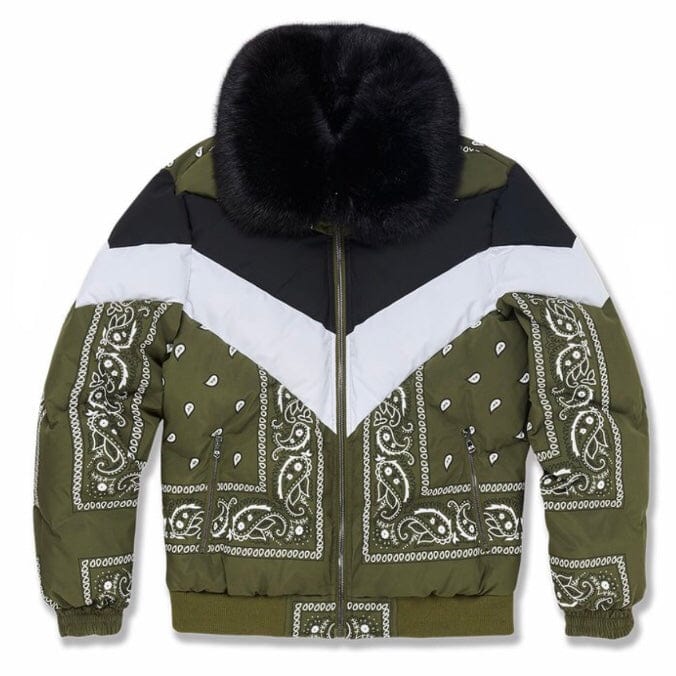 Jordan Craig Represent Bomber Jacket (Olive) 91546P