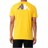 Kappa Authentic Runis T Shirt (Yellow/Violet-White/Black) 311BHUW