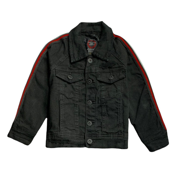 Kids Jordan Craig Striped Denim Jacket (Blk/Red) - 91433AK
