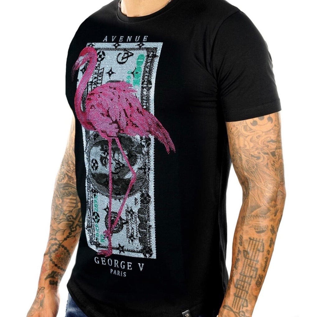 George V Flamingo Cash Tee (Black) GV-2060