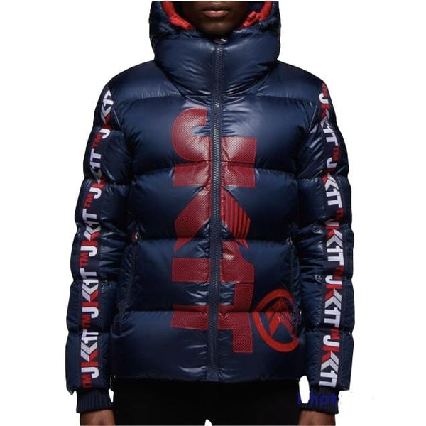 Jack1t Prime Time Racer Down Puffer Jacket (Navy/Red)