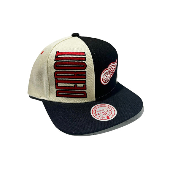 Mitchell & Ness NHL Detroit Red Wings Pop Panel Snapback (Off White/Black)