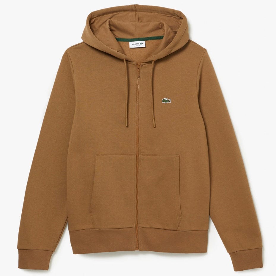 Lacoste Kangaroo Pocket Color-Blocked Hoodie (Brown) SH9626-51