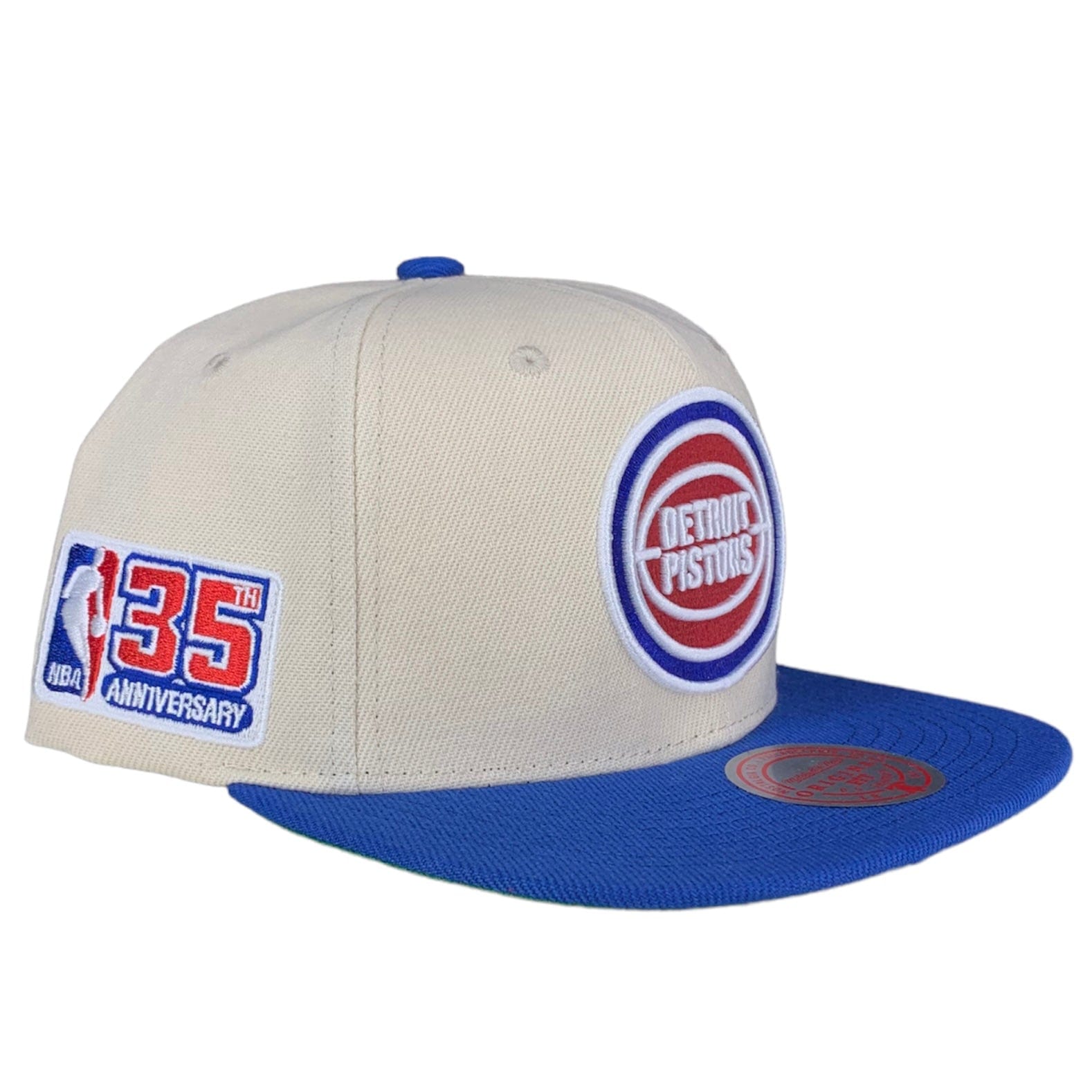 Mitchell & Ness Nba 35th Side Snapback Hwc Pistons (Off-White/Blue)