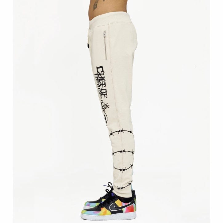 Cult Of Individuality Novelty Sweatpants (Cream) 621B7-SP23D