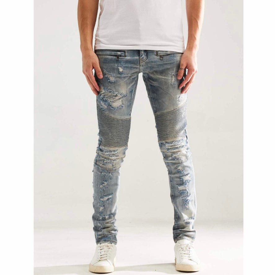 Embellish Lero Biker Denim Jean (Blue) EMBF121-115