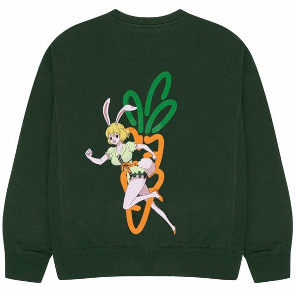 Carrots X One Piece Crewneck Sweatshirt (Forest Green)