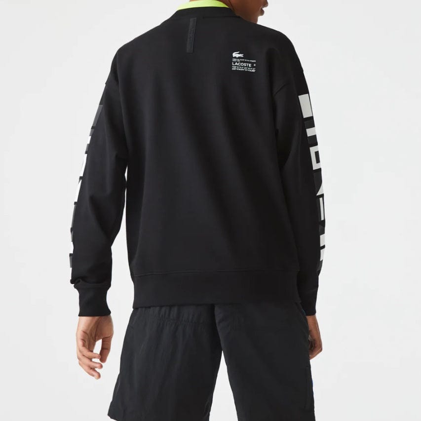 Lacoste Loose Fit Reflective Print Sweatshirt (Black) SH0086-51