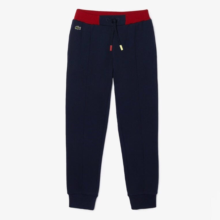 Lacoste Boys' Colored Waistband Fleece Jogging Pants Navy Blue XJ754251166