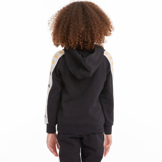 Kids Kappa 222 Banda Hurtado 4 Hoodie (Black Smoke) 35182ZW