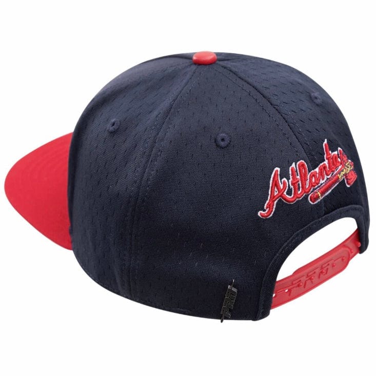 Pro Standard Atlanta Braves Logo Mesh Snapback Hat (Midnight Navy)