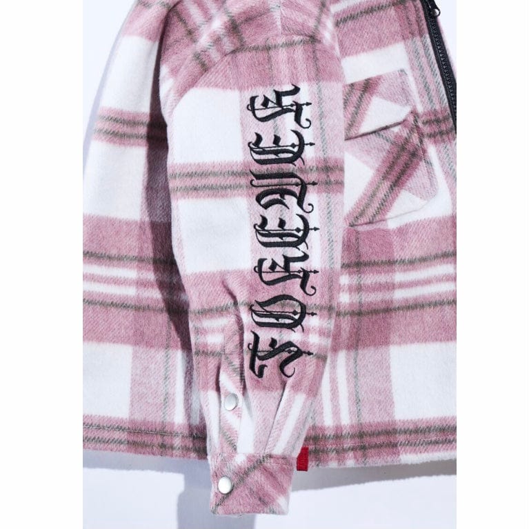 Haus Of Jr Bryn Hooded Flannel (Pink) HOJFA122-204